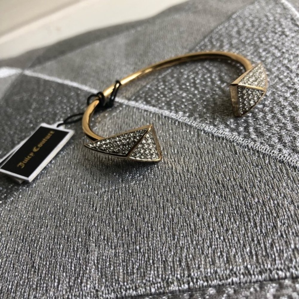 NWT Juicy Couture Gold Crystals Cuff Bracelet